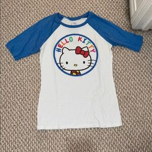 Hello Kitty Blue and White Graphic Tee